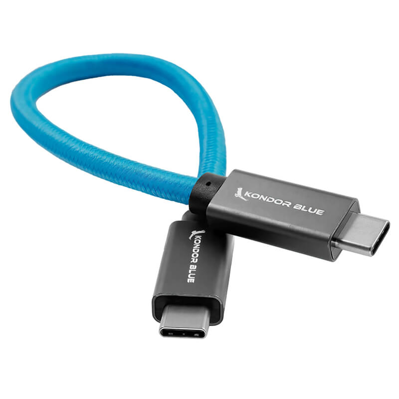 Kondor Blue USB C to USB C High Speed Cable for SSD Recording -  (8.5